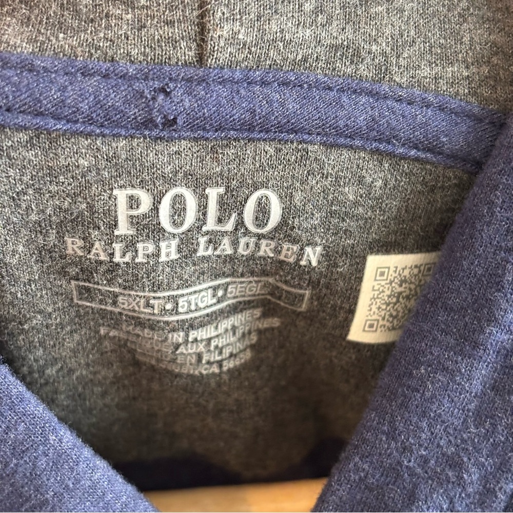 Polo Ralph Lauren Navy Luxury Jersey Pullover Hoodie Men’s 5XLT NWT - Picture 5 of 11